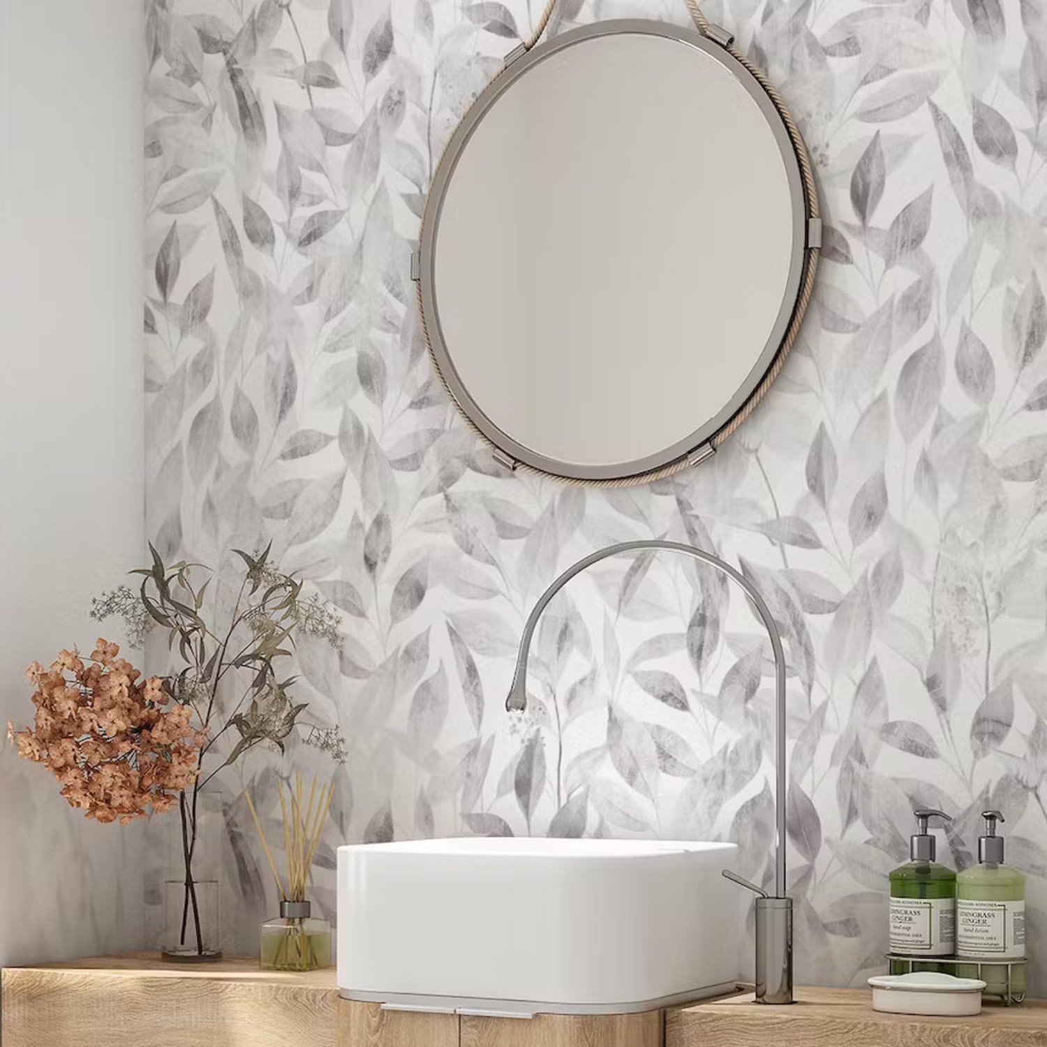 PAPRIKA DECO_PP00002_PRODUCT Papier peint Voile de Feuilles