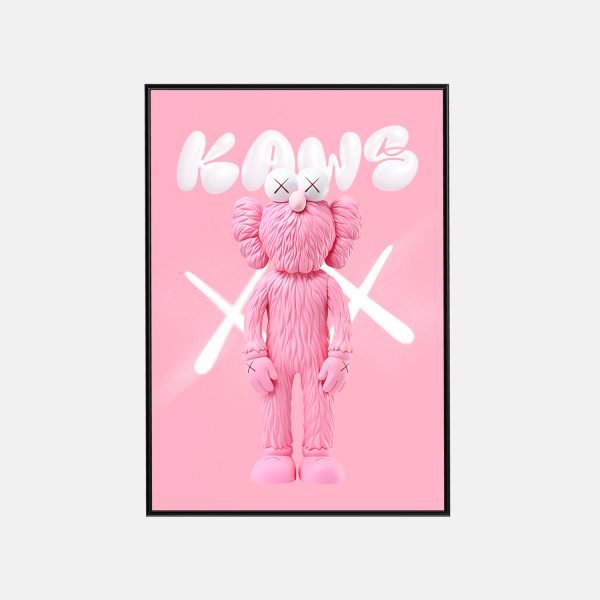 TAB00045-POSTER Pink Kaws