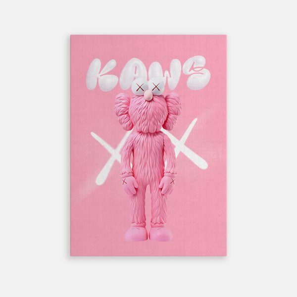 TAB00045-TOILE Pink Kaws