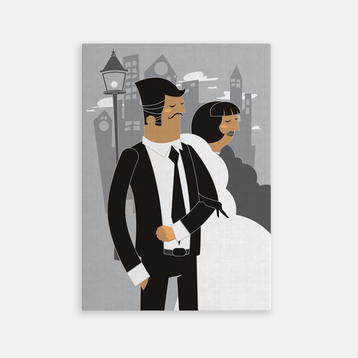 TAB00152-TOILE Couple in town