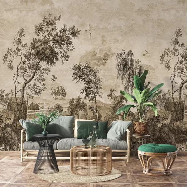 Papier peint Forêt d'Antan