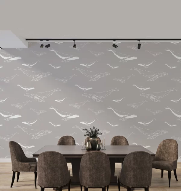 PP00015-WEB (1) Papier peint Baleines en vol