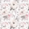 Papier Peint Panoramique Fleurs Rose Clair