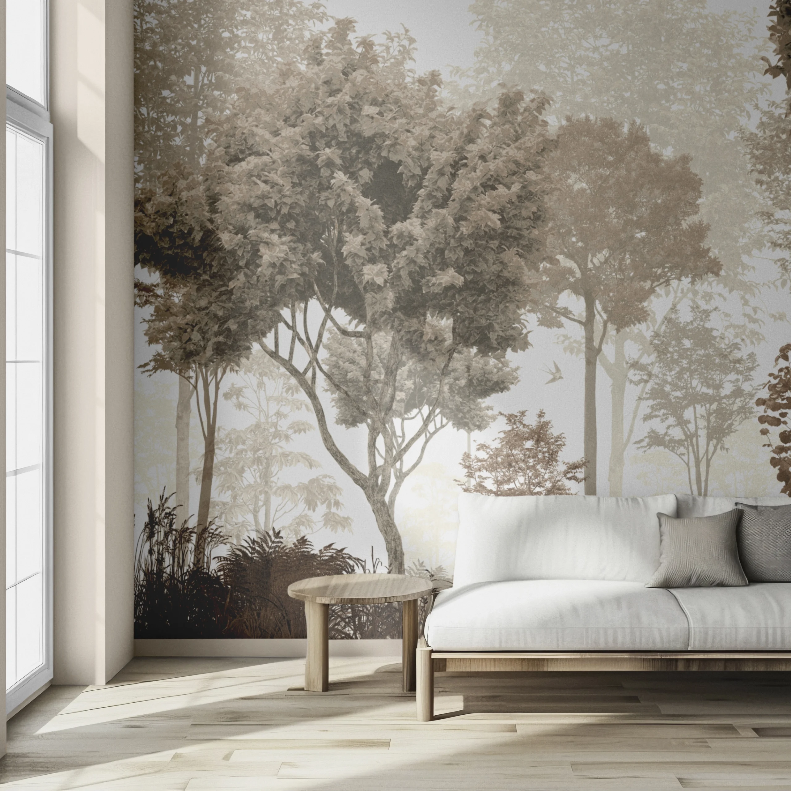 Papier peint Brume de Forêt