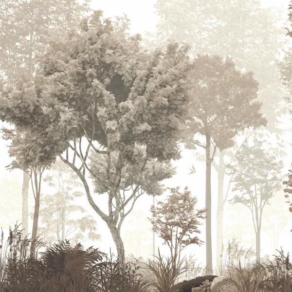 Papier peint Brume de Forêt