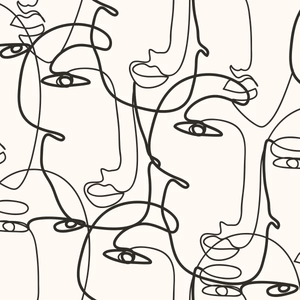 Papier Peint Motif Visage