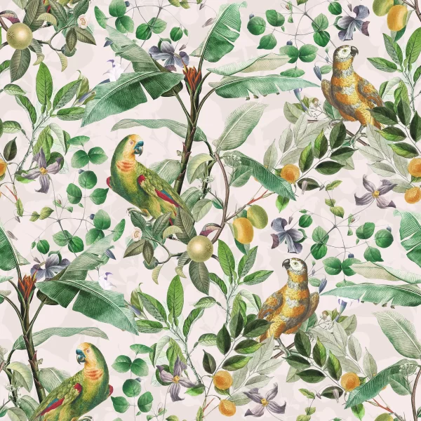 Papier Peint Perroquet Tropical