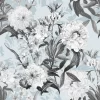 Papier Peint Fleurs Grises Délicates