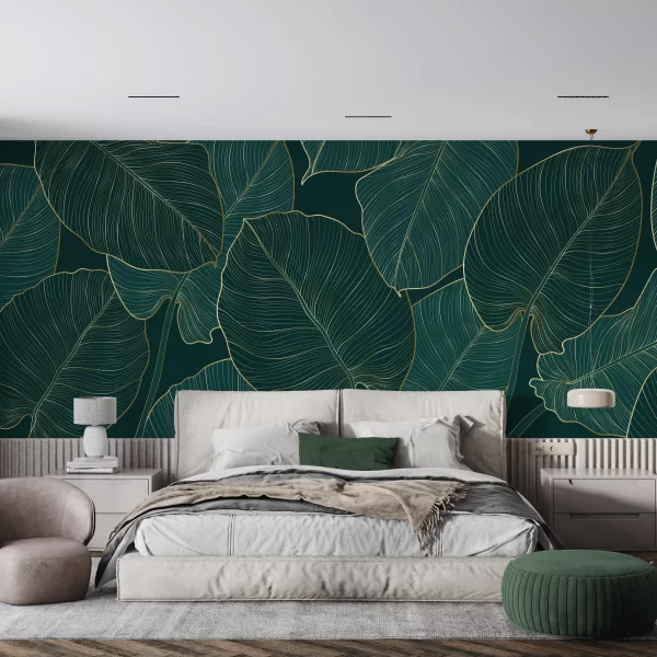 Papier Peint Motif Feuille Tropical