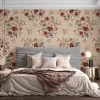 Papier Peint Vintage Floral Beige