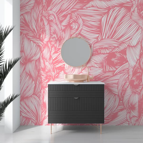 Papier peint Jardin rose