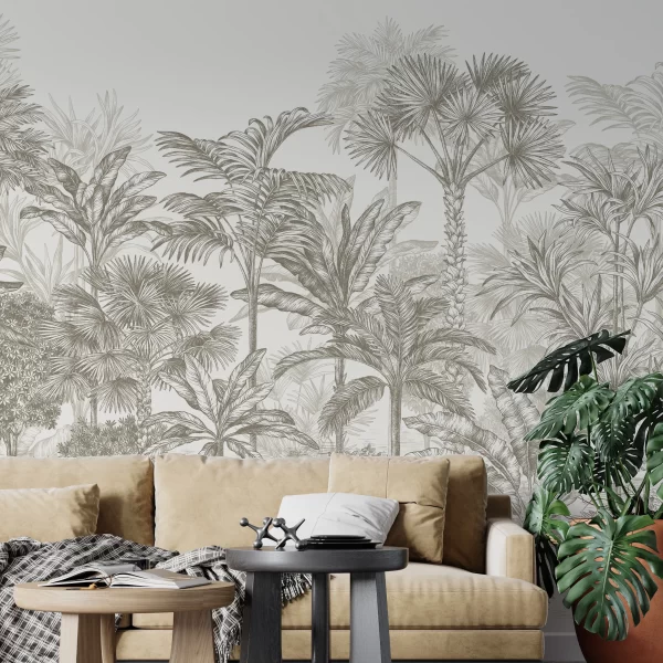 Papier Peint Vintage Palmier