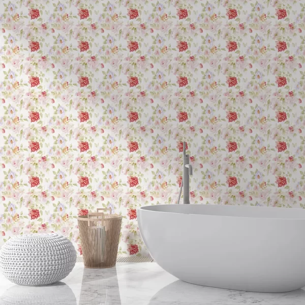 Papier Peint Fleurs Aquarelles Colorées