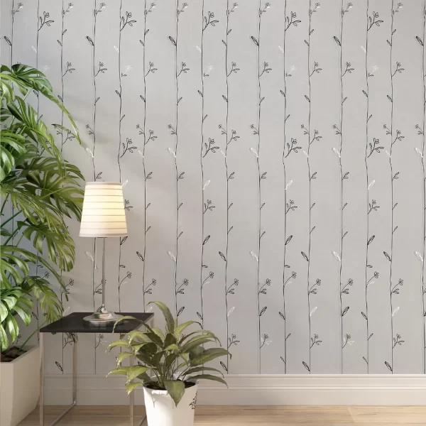 PP00129-WEB Papier peint Fleurs Filaires