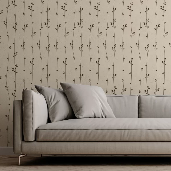 Papier peint Ligne de feuilles