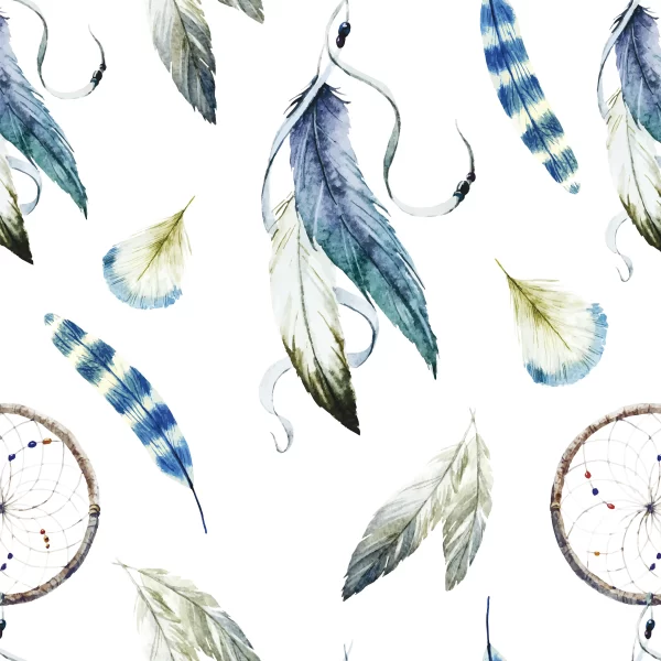 Papier Peint Plumes Motif