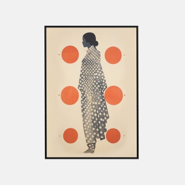 Silhouette Drapée avec Motifs Géométriques