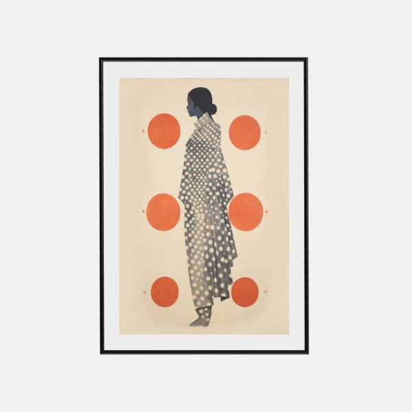 Silhouette Drapée avec Motifs Géométriques