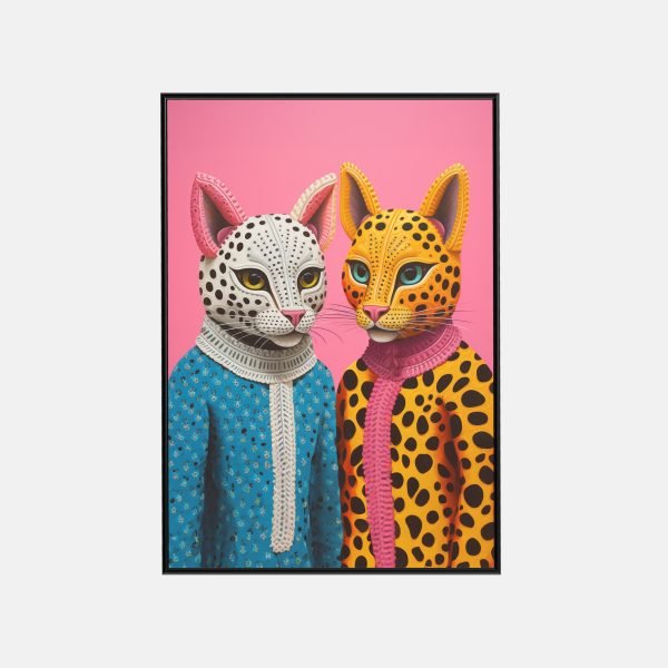 Chats sauvages colorés