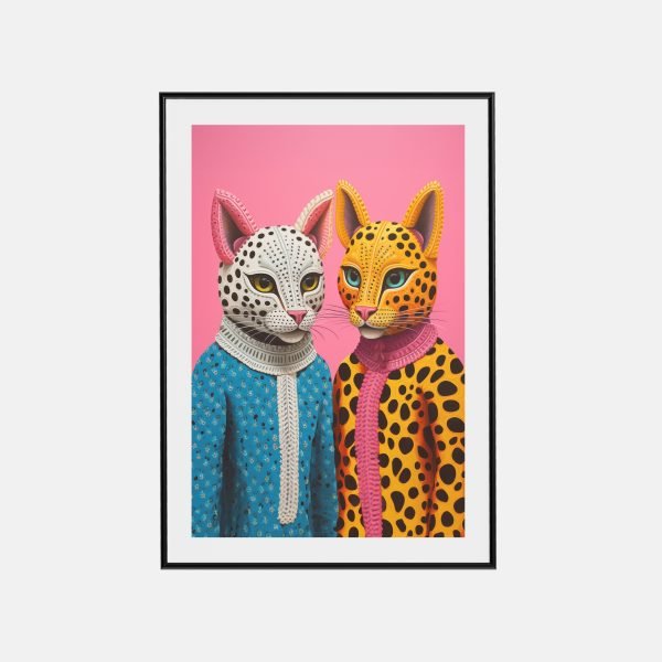 Chats sauvages colorés