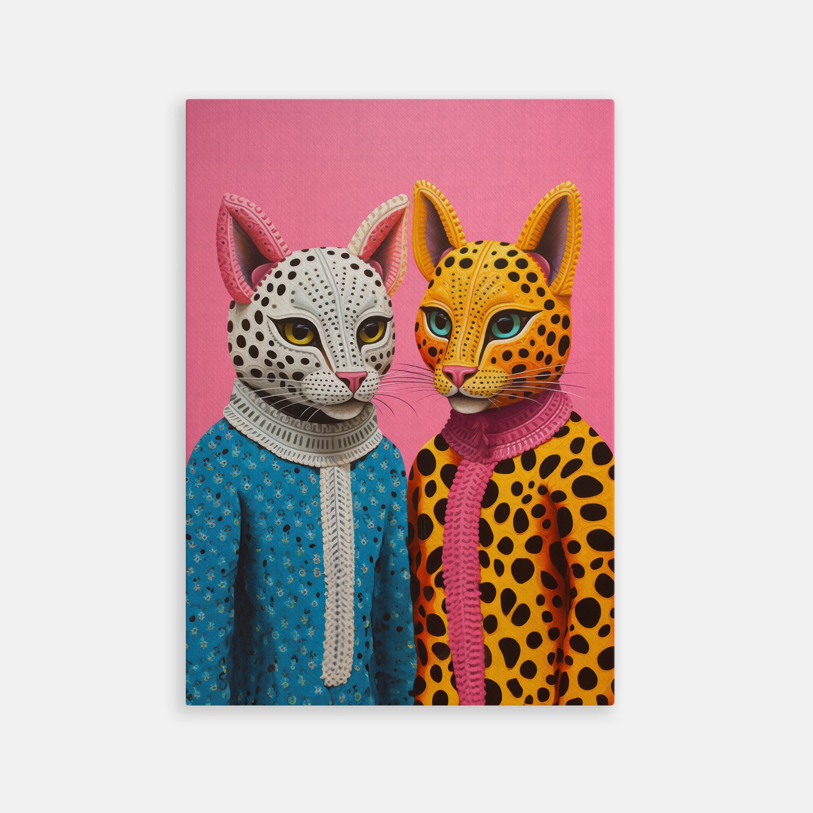 Chats sauvages colorés