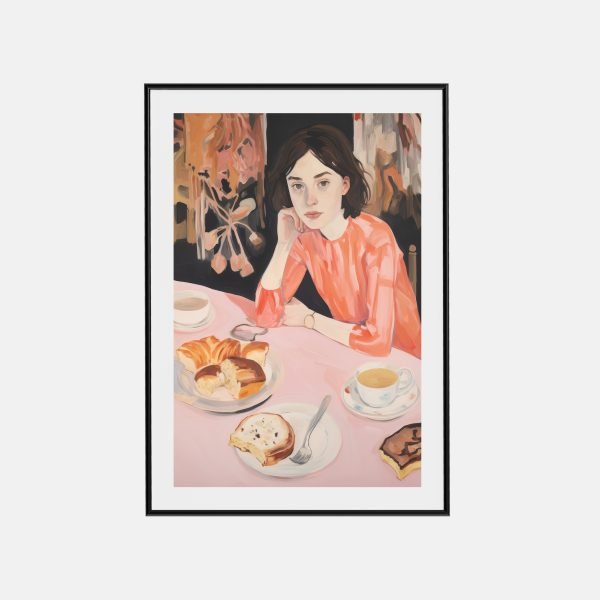 Jeune Femme Pensive au Petit-Déjeuner