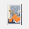 TAB00469-POSTER (1) Oranges sur Table Bleue