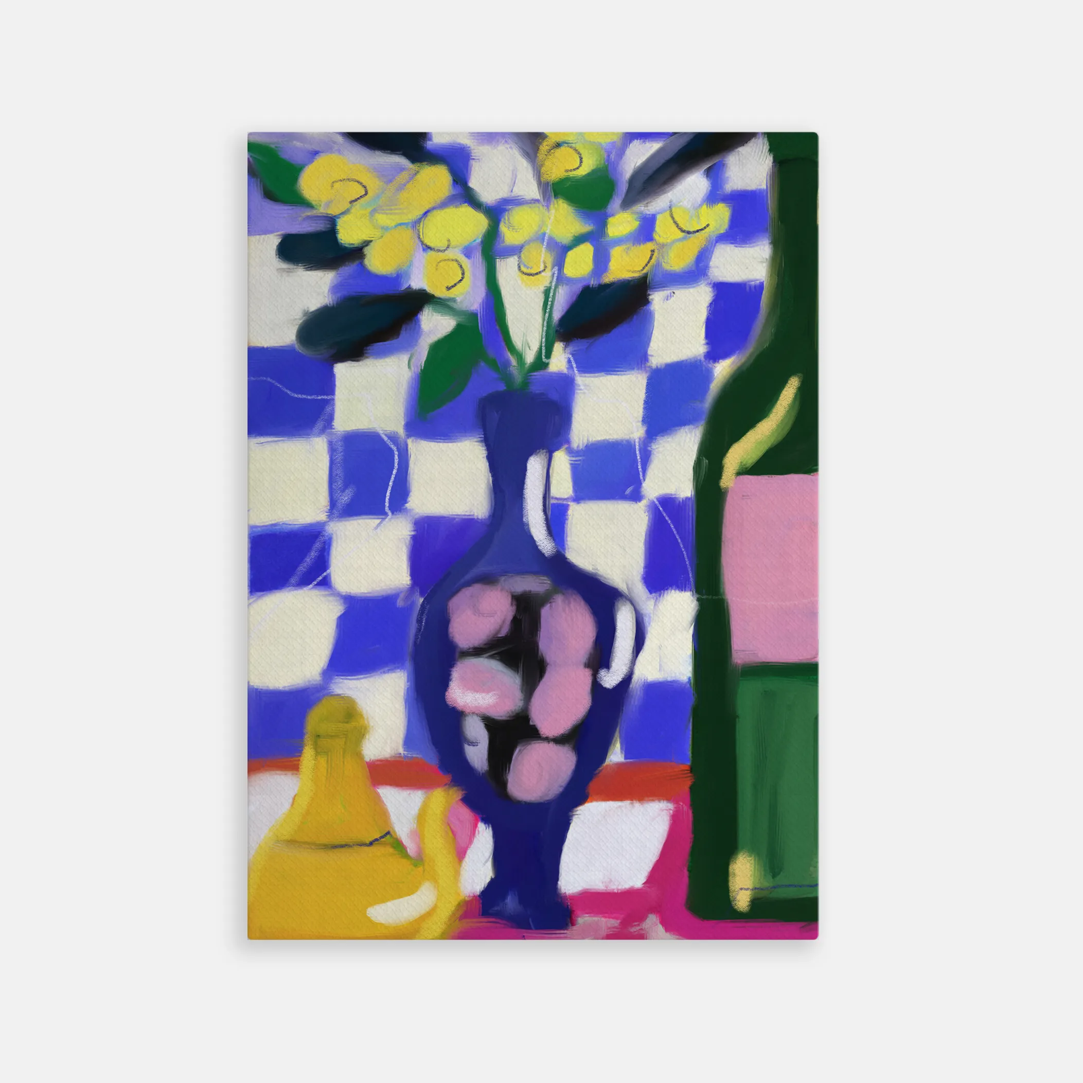 TAB00500-TOILE Vase de Fleurs Coloré