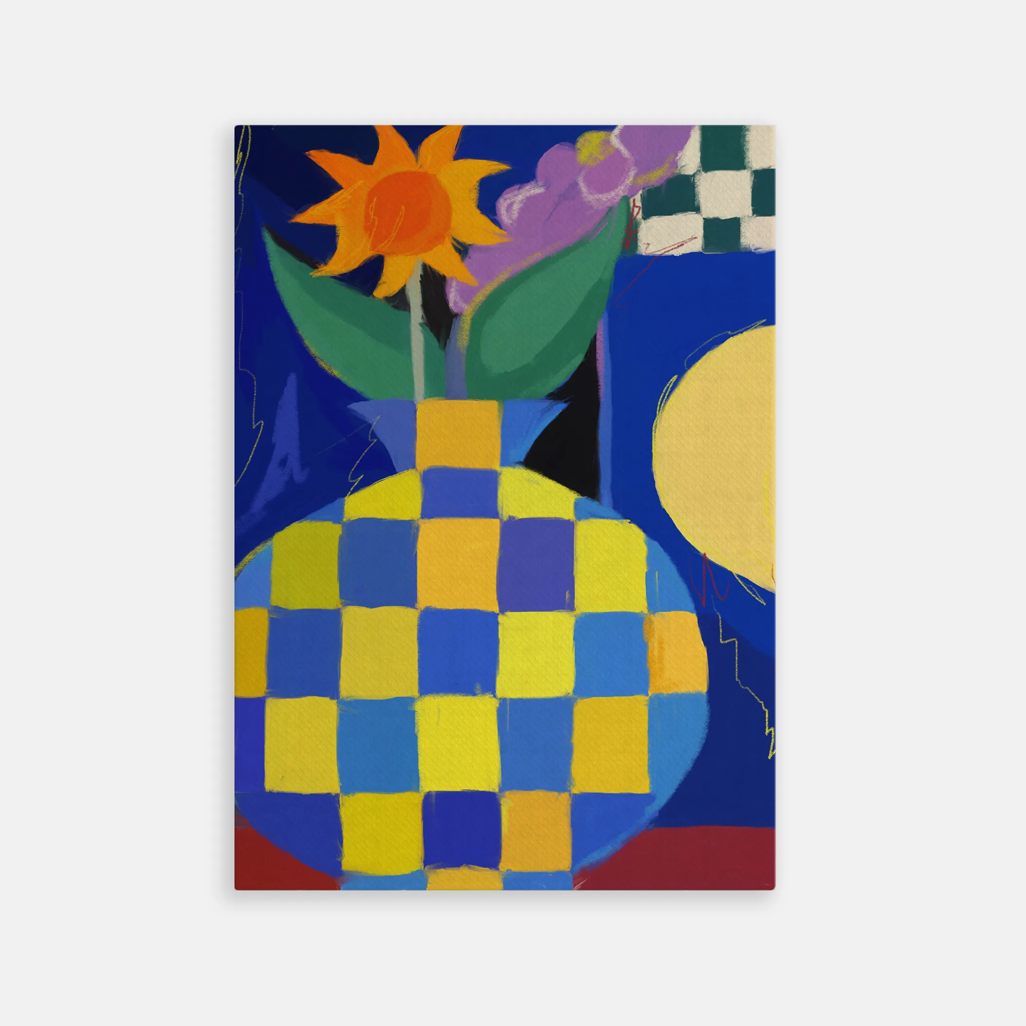 TAB00503-TOILE Vase de Fleurs Coloré 2