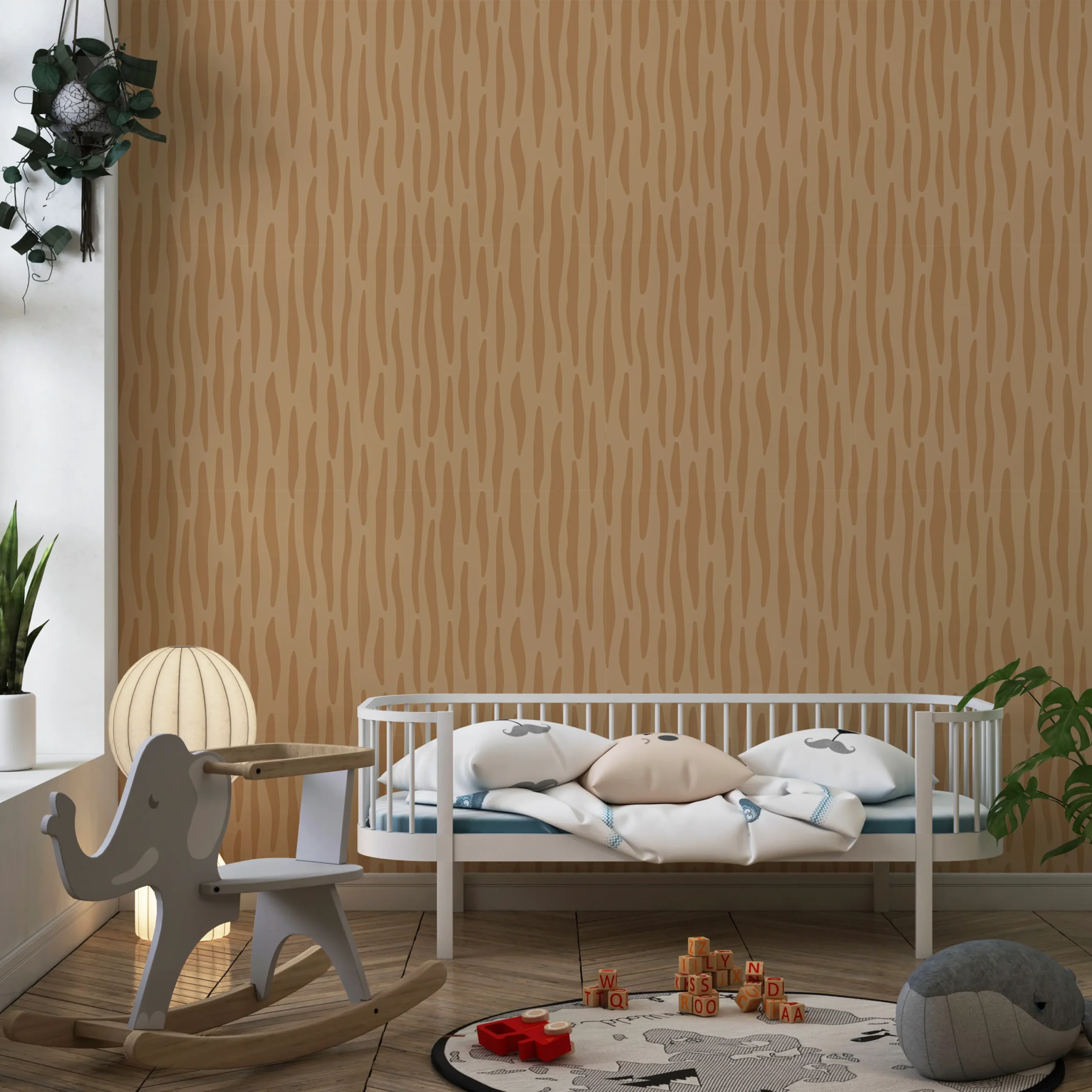 PP00099-WEB Papier Peint Zebre Rayures Beige