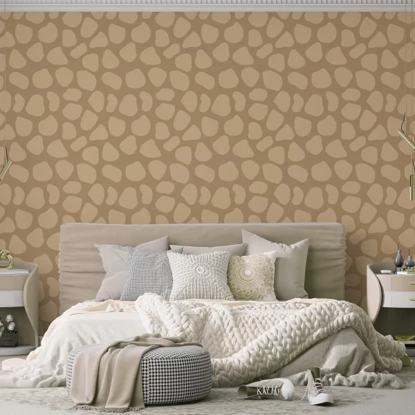 Papier Peint Girafe Taches Beige