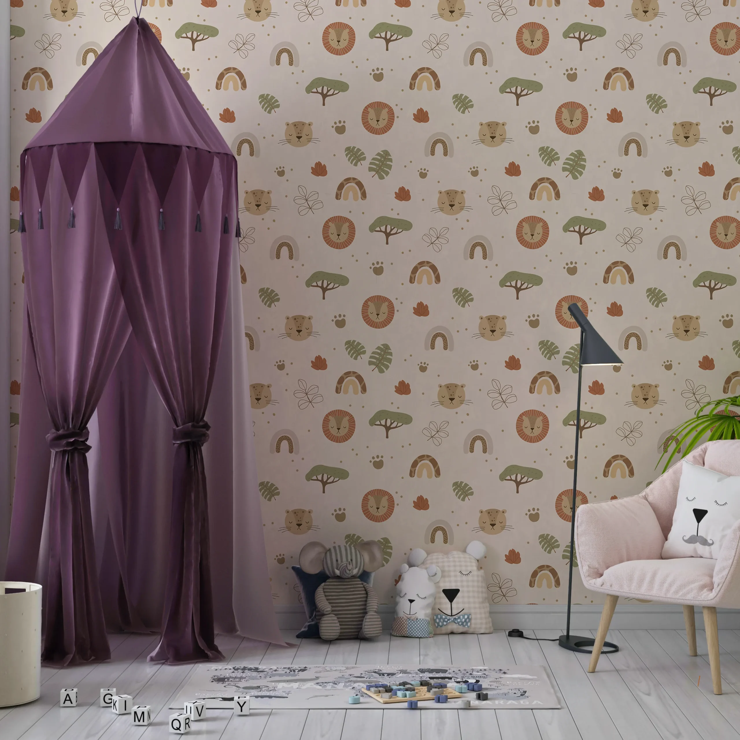 Papier Peint Motif Animaux 2