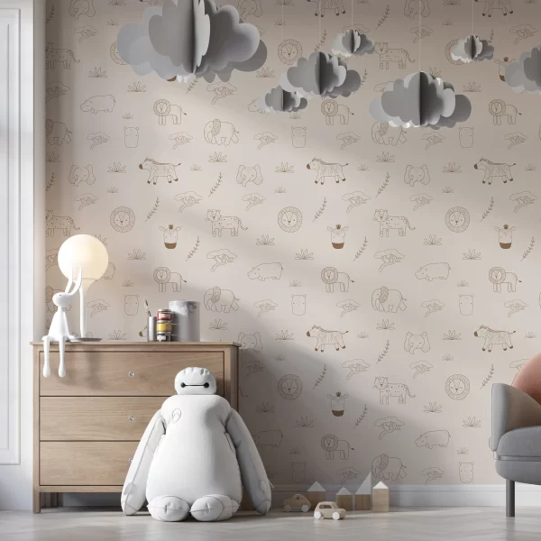 Papier Peint Motif Animaux 4