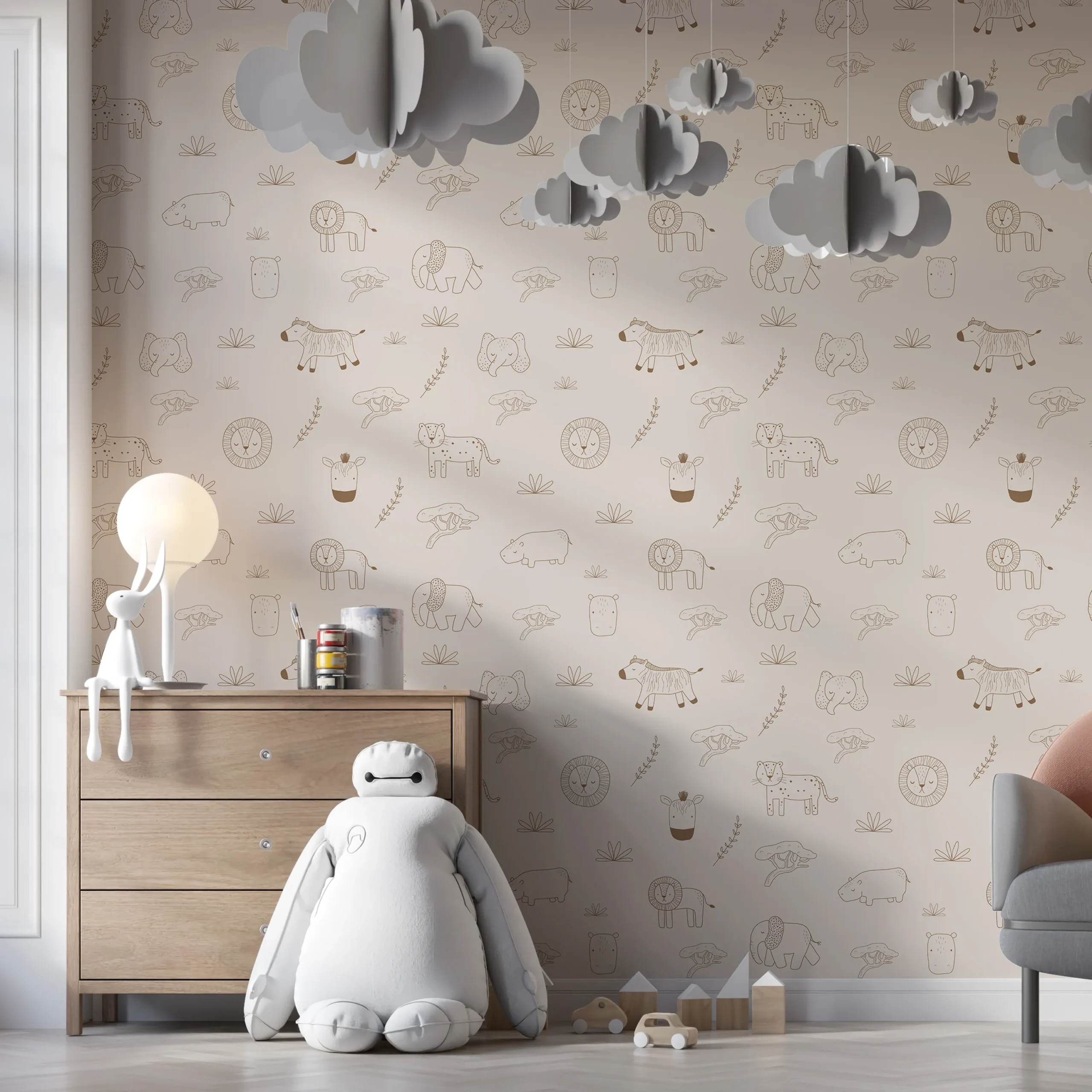 Papier Peint Motif Animaux 4