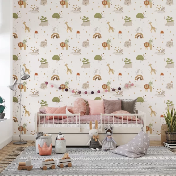 PP00105-WEB Papier Peint Motif Animaux 5