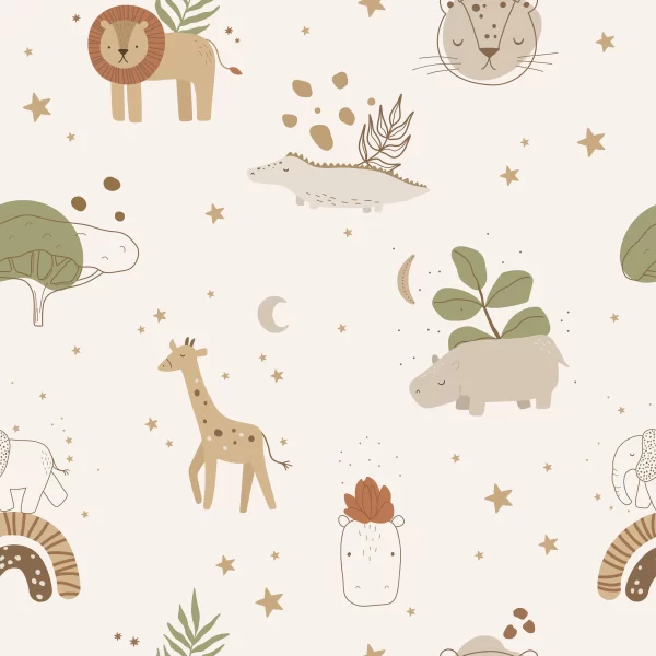 PP00105-WEB2 Papier Peint Motif Animaux 5
