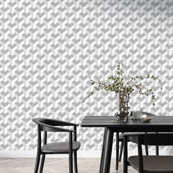 Papier Peint Motif Géométrique 3D