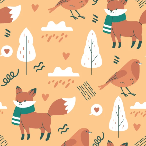 PP00163-WEBs Papier Peint Motif Animaux 8