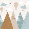 PP00170-WEBS Papier Peint Enfant Montagnes