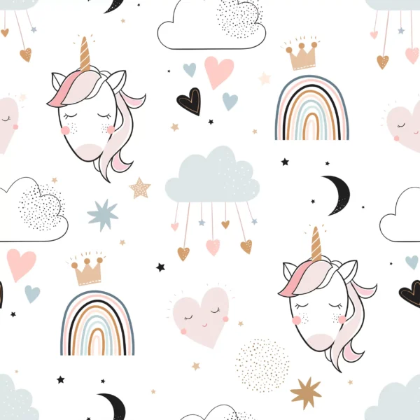 Papier Peint Motif Unicorn