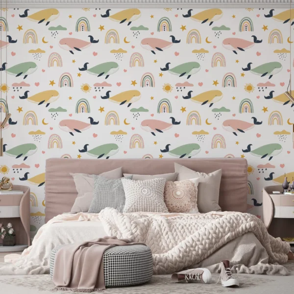 Papier Peint Motif Baleine