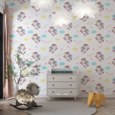 PP00194-WEB Papier Peint Motif Unicorn 2