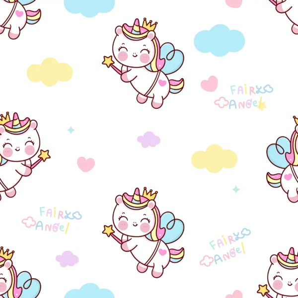 Papier Peint Motif Unicorn 2