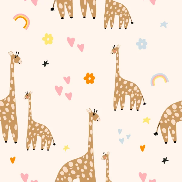 Papier Peint Motif Girafe 2
