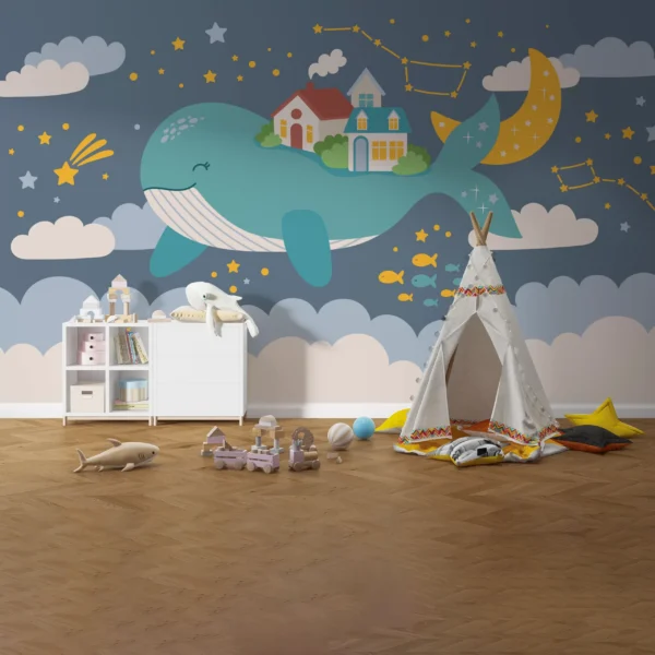 PP00199-WEB Papier Peint Baleine