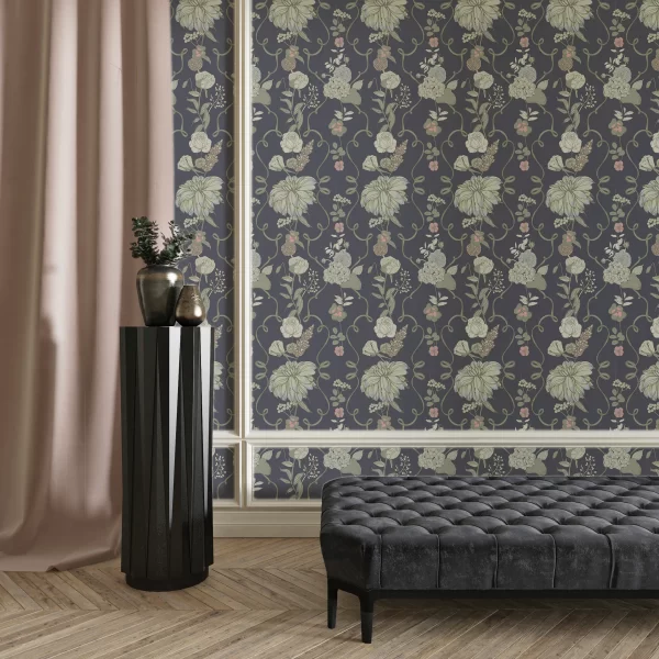 Papier Peint Panoramique Fleurs Vertes