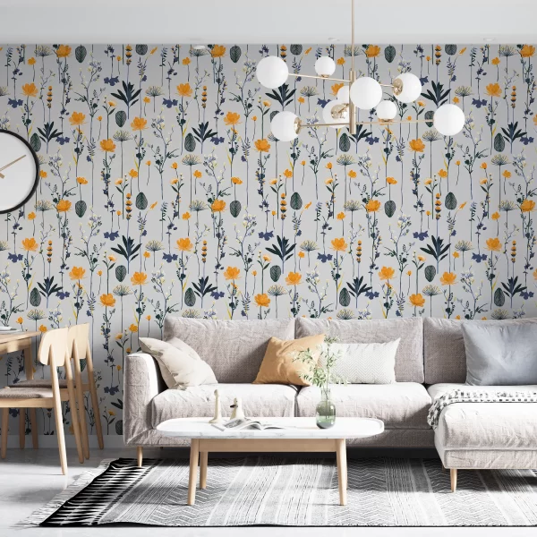 PP00219-WEB Papier Peint Motif Fleurs 2