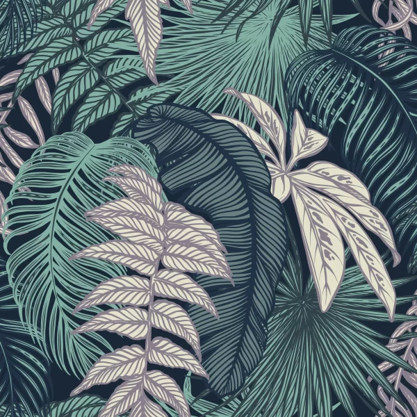 Papier Peint Motif Feuille Palmier 2