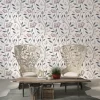 Papier Peint Motif Fleurs et Papillons