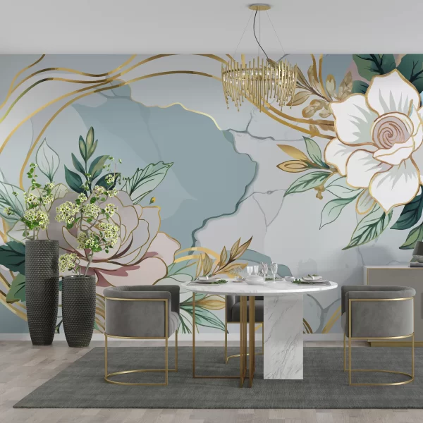 Papier Peint Panoramique Fleurs 2